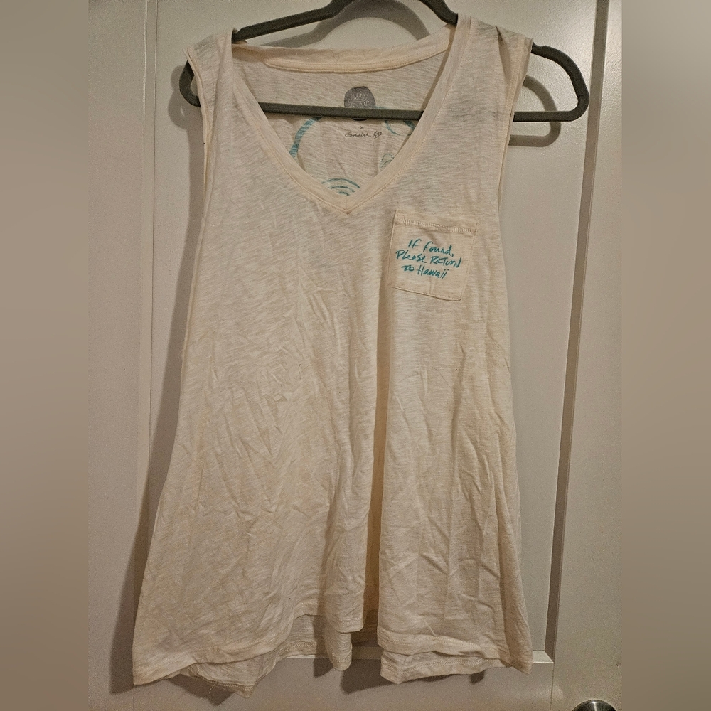 Lucky We Live Hawaii x Goldfish Kiss Cream Tank Top